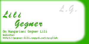 lili gegner business card